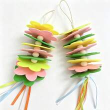 High Elasticity Hanging Cat Teaser Wand, Flower Felt Design, Door-Hanging And Handheld Cat Toy - Multicolor - View 7