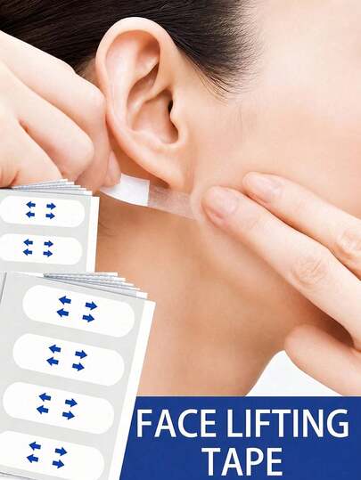Invisible Lifting Tape, Facial Skin Lifting Tape, Women's Instant Lifting Tape, Skin Lifting And Concealing Makeup Tape, Suitable For Chin And Neck, Facial Tape - Alcohol-Free, Suitable For All Skin Types, Unisex, Jawline