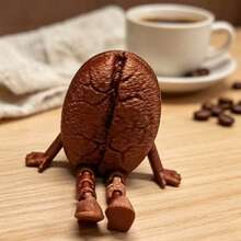 3D Printed Movable Coffee Cup Decoration, Cute Brown Coffee Bean Mini Model Ornament, Suitable For Cafe, Living Room, Bedroom, Study, Bar Counter, Home Decor, Creating Relaxing Atmosphere, Applicable To All Scenes, Perfect Gift Choice For Coffee Lovers - A - View 12