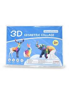 1pc Fun Puzzle Sticker - Children's 3D Geometric Collage Handmade DIY Intellectual Puzzle Sticker, Focus Early Education Educational Toy, Educational Activity Book, Suitable For Children, Student Interactive Game Sticker, Cultivate Creativity And Motor Skills, Includes Animals, Shapes, Colors - Creative Birthday, Christmas, Halloween Gift - Multicolor - View 13