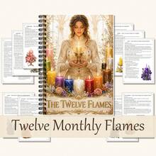 Cuadernos de Asunto para el Ritual Mensual de Velas de las Doce Llamas con Significados de Color, Establecimiento de Intenciones, Lectura de Llamas, Palabras Guía, Renovación, Afecto, Crecimiento, Claridad, Intuición, Creatividad, Sugerencias de Reflexión y Espacio para Escribir - A5 - Ver 8