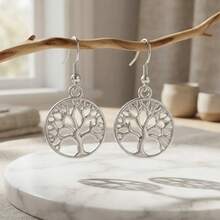 Klaudinni Tree Of Life Dangle Earrings - Turquoise - View 3