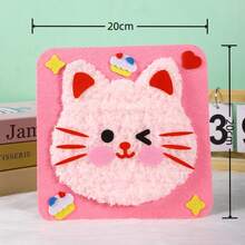 1pc Handmade Children's Sewing Fun - Parent-Child Game, Yarn Painting, Embroidery Punch Painting, Threading Painting, DIY Material Kit Creative Yarn Painting - Multicolor - View 7