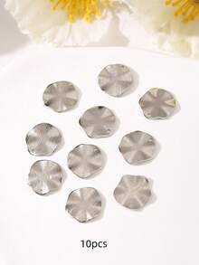 10pcs Gold Round Disc Pendants For Earrings And Bracelet Charms - Yellow Gold - View 7