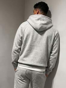 GRDR Men's Autumn/Winter Casual Loose Hooded Sweatshirt Jacket - Light Grey - View 5