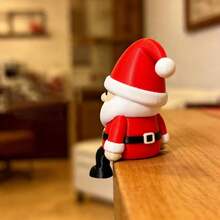 1pc Santa Claus Desktop Decoration, 3D Printed Santa Claus Shelf Ornament, Minimalist Desktop Decor, Suitable For Office Desktop Decor Enthusiasts, Winter Home Collectors, Santa Claus Ornament, Holiday Party Gift, Christmas Home Decor, 2026 Party Decoration Ornament - Multicolor - View 3
