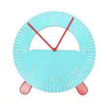 Bộ 2 dụng cụ đo góc xoay 360°, mô hình góc tròn lớn hỗ trợ dạy toán tiểu học, giáo cụ dạy thao tác góc, kim chỉ điều chỉnh được, học góc nhọn góc tù góc bẹt góc tròn, nhựa bền, dùng cho lớp học và tại nhà - A - Xem 5
