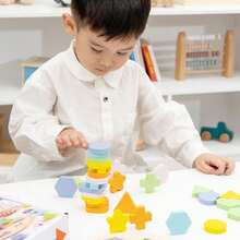Children's Educational Desktop Toy Rotating Blocks Early Learning Puzzle Matching Toy Rotating Shape And Color Matching Puzzle Desktop Blocks Christmas Gift - Multicolor - View 10