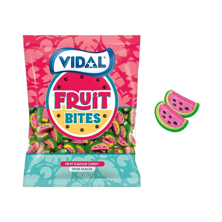 Vidal Bonbons et bonbons - VIDAL Fruit Bites Pastèque sachet 1,5 kg 250 unités - Voir 1