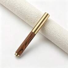 Vintage Wood Grain Fountain Pen Brass Metal Cap Natural Wood Barrel Signature Pen Business Writing Gift For Men Collection - 1099 - View 4