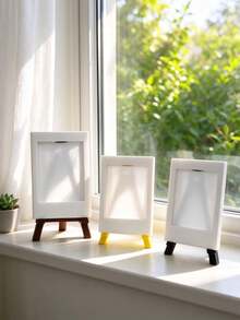 1pc White Mini Photo Easel Frame, Reusable Desktop Display Stand, Multi-Scene Decorative Gift, Suitable For Birthday, Anniversary, Holiday, For Friends And Classmates - Picture Frame Ornament - View 11