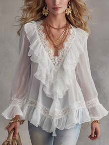 Women Tops - White - View 7