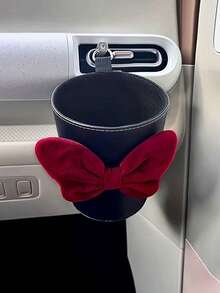 1PC Pink Bow Air Vent Trash Can Car Air Vent Trash Can Air Vent Storage Decoration Car Accessories - Garbage Can - View 11