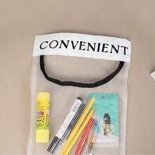 1/2pcs Wall-Mounted Mesh Storage Bag, Detachable Hook And Loop Storage Bag, Breathable Mesh Bag, Suitable For Kitchen Cabinet Doors, Space-Saving Plastic Bag, Seasoning And Miscellaneous Items Storage Bag - Multicolor - View 6