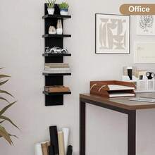 5 Tier Wall Shelf Unit Vertical Shelf Floating Storage Wall Shelf Decorative - View 7
