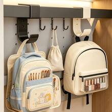 1PC Desktop Side Hook, No-Drill Bag And Water Bottle Holder, Under-Desk Hook Organizer, Suitable For Backpack, Wallet, Water Bottle, Earphones And Data Cable, Space-Saving Office, School And Home Desktop Organizer, Multi-Function Hook - Multicolor - View 1