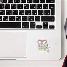 Audiobook Girl Headphones Fun Vinyl Stickers - 2D Flat Stickers, Suitable For Phones, Laptops, Suitcases, Gifts, Cars, Cups, Helmets - one-size - View 4