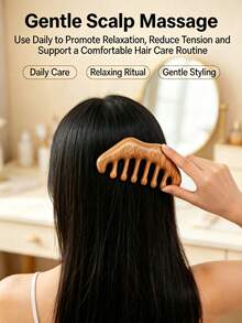 1pc Anti-Static Multi-Function Massage Comb, 8-Tooth Ball Design, Suitable For Scalp, Head And Neck Massage, Can Also Be Used As Hair Accessory - Multicolor - View 2