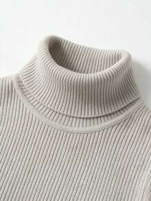 SEREN Women's Autumn/Winter High Neck Long Sleeve Knit Sweater, Casual Slim Fit Base Layer, Solid Color Winter Pullover For Daily Wear - Huaxing - View 7