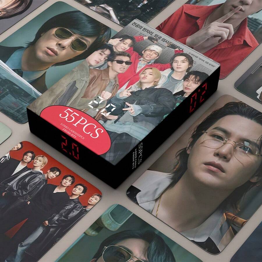 55 st K-POP Comeback Album samlar-LOMO fotokortssättning, Btskpop, fotokort, fotokort, Arirang, Bts21 tillbehör, Bangtan, fotokort, fotokort - Multifärgad - Visa 1