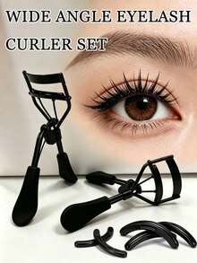 6pcs Eyelash Curler Tool Set, Eyelash Curler And Replacement Rubber Pads Set, Soft Silicone Eyelash Curler, Makeup Tool, Affordable, Home Decor, Vanity, Bedroom, Travel Portable, Women's Gift, Holiday Gift, Makeup Essential - Black - View 2