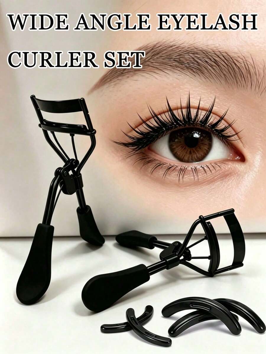 6pcs Eyelash Curler Tool Set, Eyelash Curler And Replacement Rubber Pads Set, Soft Silicone Eyelash Curler, Makeup Tool, Affordable, Home Decor, Vanity, Bedroom, Travel Portable, Women's Gift, Holiday Gift, Makeup Essential