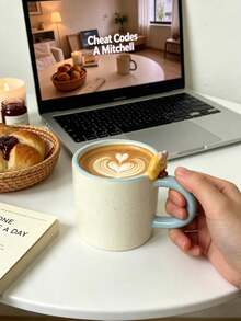 1pc 350ml Cute Croissant-Shaped Ceramic Mug, Suitable For Daily Use, Suitable For Both Hot And Cold Drinks, Suitable For Various Occasions, Microwave- And Dishwasher , Perfect For Tea, Milk, And Coffee-A Perfect Back-To-School Gift - Multicolor - View 5
