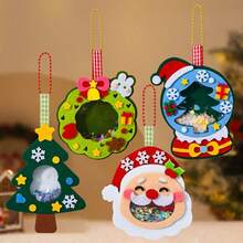 Christmas Non-Woven Fabric Christmas Stocking Hanging Ornament DIY Handmade Craft Material Kit, Hand-Sewn Holiday Gift Storage Hanging Decoration Set - Multicolor - View 6