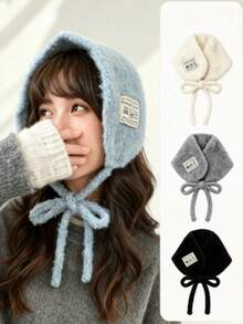 1pc Knitted Wool Ear Warmer For Women, Winter New Korean Style, Ear Protection, Thickened, Cold-Proof, Warm Ear Muff, Hat - Multicolor - View 1