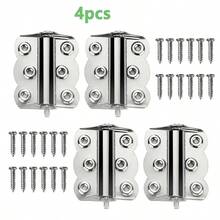 4 buah Engsel Kupu-kupu Stainless Steel, Untuk Penutup Pintu Otomatis, Cocok Untuk Pintu Geser, Jendela Dengan Kaca Datar Dan Jendela Kasa, Engsel Pegas Kupu-kupu 3 Inci Dengan Sekrup - perak - View 1