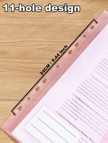 12/6Pcs 11-Hole Clear Multi-Color Snap Button A4 File Bag Transparent Plastic Document Pouch For School Office Back To School Stationery Organizer For Students Teachers Office Portable Waterproof Paper Storage Holder For Exams Meetings Daily Use Pro - Sets - View 4