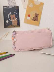 New INS Style Large Capacity Cute Plush Stationery Bag, High-End Elegant Minimalist Pencil Case, Fresh Simple Style - Single Piece - View 12