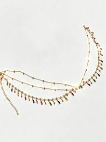 Bohemian Fashion Chain Hair Accessory Chain, Shiny Jewelry Accessory For Women's Banquet, Party And Dance - Gold - View 3