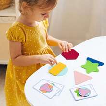 New Educational Kids Geometric Shape Recognition Stacking Board, Shape & Color Learning Creative Puzzle Toy For Boys And Girls, Desktop Teaching Toy, Christmas Gift - Multicolor - View 4