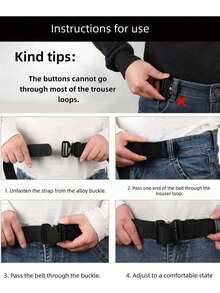 1 Set Outdoor Sports 2-In-1 Tactical Belt - Nylon Material, Adjustable Buckle, Suitable For Survival, Tactical Use, Tactical Gear - Multicolor - View 6