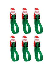1 Set Reusable Christmas Wreath Hooks And Ties, And Stocking Holder; Reusable Ties Suitable For Stocking Holder, Fireplace, Stairs And Front Door. - Multicolor - View 12