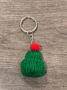 Christmas Hat Keychain, Knitted Christmas Hat Pendant, Christmas Party Gift, Christmas Tree Pendant - Christmas Hat - View 6