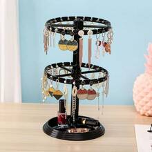 Multi-Functional Keychain Organizer Rack, 16-24 Hooks, 360° Rotating, Adjustable Height, Can Store Keychains, Jewelry, Brooches, Accessories, Capsule Toys, Desktop Decoration, Christmas, Valentine's Day, Back To School Gifts - Clear - View 19
