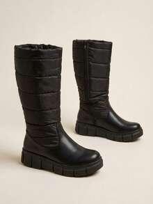 Women Mid-Calf Boots - Black - View 1