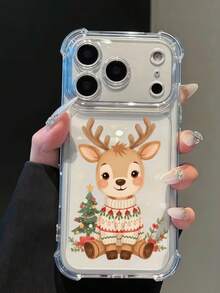 Cocok dan Kompatibel dengan iPhone 18 Pro/18 Pro Max/17/17 Pro/17 Pro Max/16/15/14/13/12 Series, Casing Ponsel Transparan Tahan Guncangan 4 Sudut dengan Slogan Bunga Pink "Boo", Hantu , dan Pola Halloween Manis, Tipis & Pelindung, Unisex untuk Penggunaan Sehari-hari, Hadiah Ideal - MultiWarna - View 1