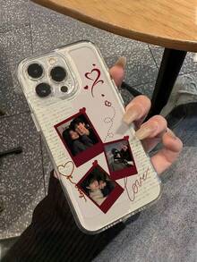 1件 DIY 3照片拼貼超薄透明 TPU 手機殼，適用於 Apple 18ProMax/Duo/17ProMax/16Pro/15/14Plus/13Pro/12ProMax/11/XsMax/8/7/6Plus，高級商務風，送給領導、朋友、父親、母親、男朋友、女朋友的最佳禮物 - 無色 - 查看 5