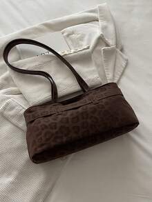 Vintage Commuter Leopard Print Underarm Bag 2026 New Fashion Women's Niche Handbag Shoulder Bag Daily Underarm Bag - Coffee - View 8