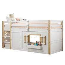 Bunk Bed (90 X 190), Loft Bed, Multifunctional, Can Be Built Underneath To Create A Area, Without Mattress, White - 1 - View 7