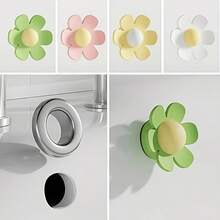 Cute Flower Silicone Sink Overflow Stopper, Random Color, 1pc/2pcs/3pcs Options, Bathroom Kitchen Basin Overflow Hole Plug, Leak-Proof Stopper - Color: Random - View 2