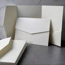 25 Tri-Fold Pocket Wedding Invitation Sleeves, Simple Invitation Envelopes For Engagement, Baptism, Etc., DIY Invitations, 5*7 Inch Invitations, Pocket Invitations, Custom Invitations, Christmas Cards - Multicolor - View 3