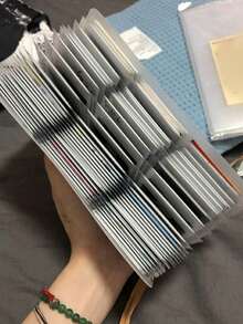 大容量透明相簿，120/240格，可存放照片、電影票、明星卡與明信片，藝術剪貼簿收納活頁夾，卡片收納夾 - 無色 - 查看 4