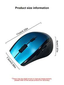 2.4G Wireless Ergonomic 6‑Button Computer Mouse, 800‑1600 DPI Adjustable Portable Mouse, Plug And Play, 10‑Meter Stable Connection For Laptop PC Desktop Home Office Use, Battery Not Included(Battery Not Included) - View 7