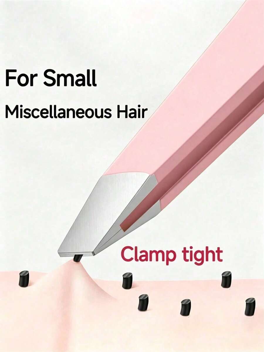 1pc High Precision Eyebrow Tweezers, Stainless Steel Eyebrow Trimming Tweezers, Suitable For Fine Hair And Beard, Ultra-Fine Flat Head Trimming Tool, Beauty Tool. Suitable For Home And Salon Use, Christmas Gift, Portable Eyebrow, Eyebrow Shaping Kit - A - View 1