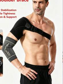 1pc Shoulder Support With Pressure Pad, Unisex Adjustable Shoulder Brace, Protects Left & Right Shoulders - Multicolor - View 11