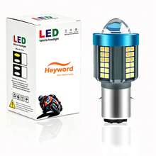 Heyword 1pc H4 H6 BA20D LED Motorcycle Headlight, Dual Color White/Yellow High/Low Beam Projector Lens Light, Universal Motorcycle Scooter Driving Fog Light Replacement - H4 White Yellow-15000LM - View 10
